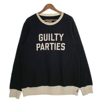 WACKO MARIA ワコマリア 15AW GUILTY PARTIES 2トーン クルーネックスウェットトレーナー プリント ブラック ホワイト Size XL 福生店