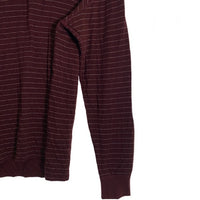 TENDERLOIN テンダーロイン ヘンリーネック ボーダーカットソー バーガンディー コットン ウール Size M 福生店