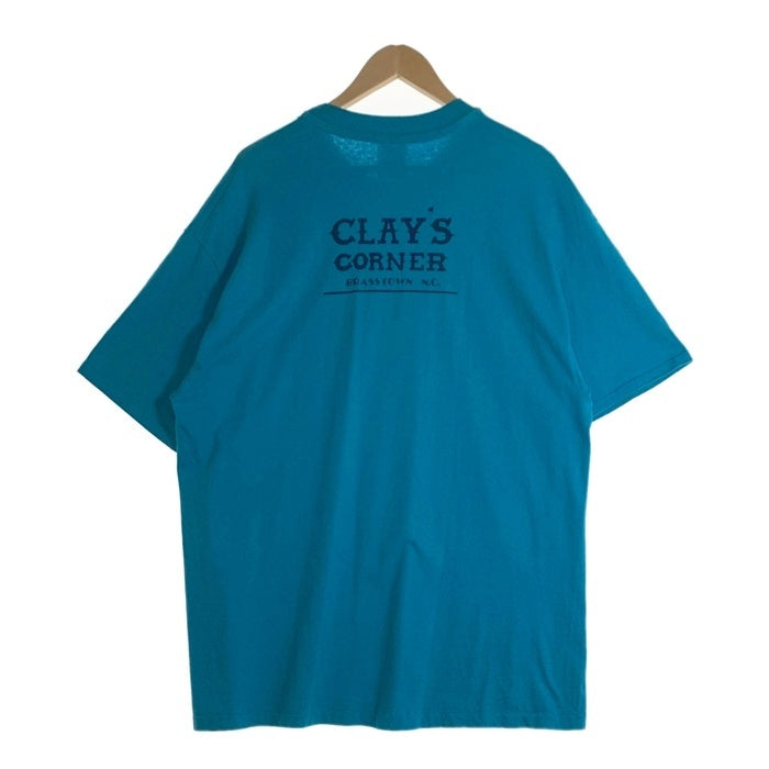 90's Hanes ヘインズ Clay's Corner クレイズコーナー 半袖 Tシャツ ブルー Size XL 福生店