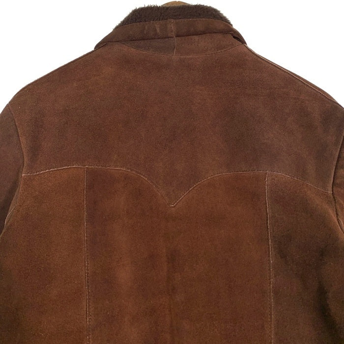 80’s Pioneer Wear パイオニアウェア ウエスタンヨーク スウェードレザージャケット ブラウン スナップボタン Size 36 福生店