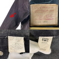 90's Levi's リーバイス 70507-4159 ブラックデニムトラッカージャケット 後染め トップ裏715 USA製 size L 福生店