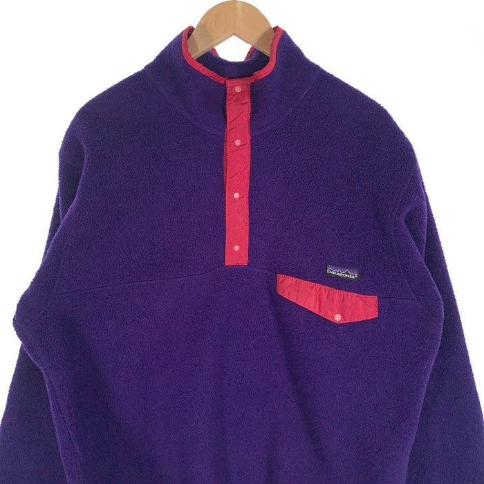 90's patagonia パタゴニア スナップT プルオーバーフリースジャケット パープル ピンク USA製 25530 F0 Size M 福生店
