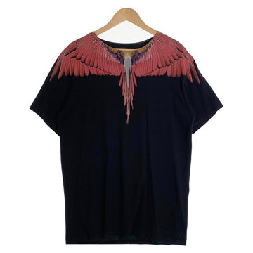 MARCELO BURLON マルセロバーロン フェザープリント Tシャツ ブラック Size XL 相当 福生店