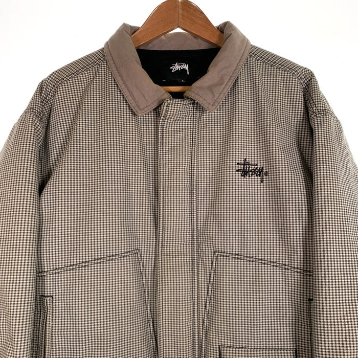 STUSSY ステューシー Drizzler Plaid Bomber Jacket ドリズラー プレイド ボンバージャケット チェック 中綿 グレー 215146 Size S 福生店