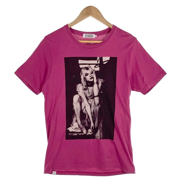 HYSTERIC GLAMOUR ヒステリックグラマー COURTNEY LOVE コートニーラブ フォトプリントTシャツ ピンク 0201CT13 Size M 福生店