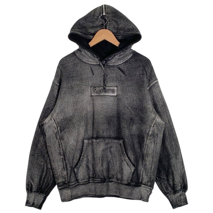 SUPREME シュプリーム 24SS MM6 Maison Margiela メゾンマルジェラ Foil Box Logo Hooded Sweatshirt フォイルボックスロゴ プルオーバー フーディー パーカー ブラック Size M 福生店