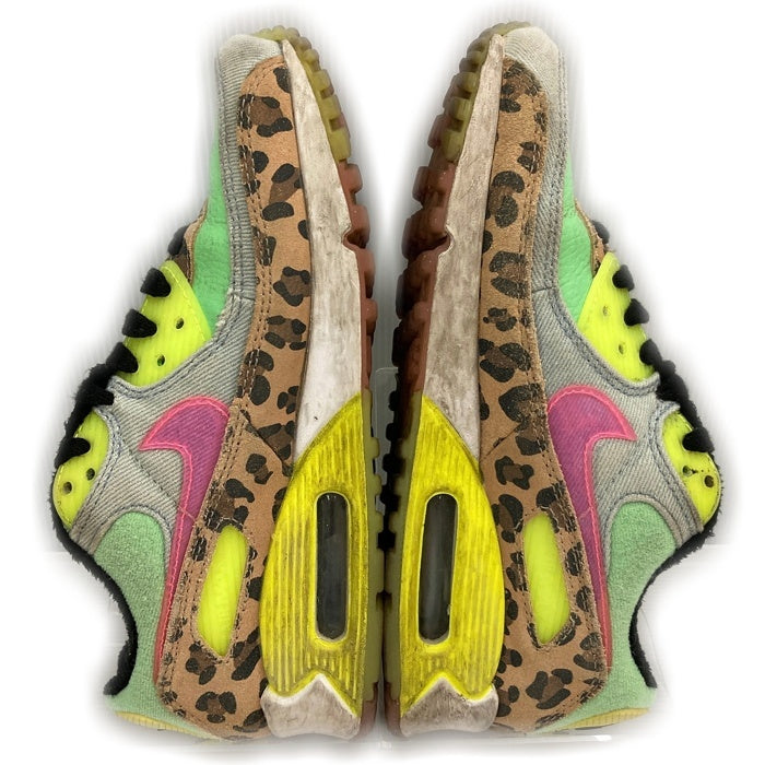 NIKE ナイキ AIR MAX 90LX Denim Leopard Print スニーカー ライムグリーン CW3499-300 Size23.5cm 瑞穂店