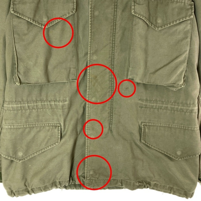 US ARMY アメリカ軍 M-65 2nd アルミジップ コントラクト欠損 フィールドジャケット オリーブ size- 瑞穂店