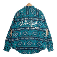 WIND AND SEA ウィンダンシー 23AW SD TRIBAL SHIRT JACKET トライバルシャツジャケット ブルー WDS-O-FAL-24-Q1-JK-09 Size XL 福生店