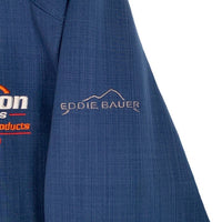 Eddie Bauer エディーバウアー ソフトシェルジャケット ブルー 内フリース 企業刺繡 EB532 Size L 福生店