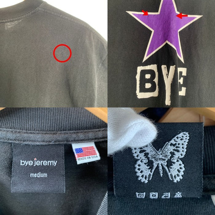 bye jeremy バイジェレミー 半袖 Tシャツ ブラック パープル USA製 Size M 福生店