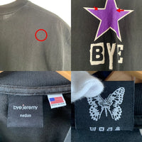 bye jeremy バイジェレミー 半袖 Tシャツ ブラック パープル USA製 Size M 福生店