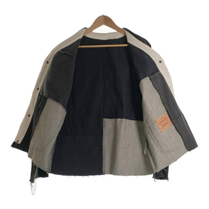 THRIFTY LOOK スリフティー ルック 再構築 DENIM REMAKE ENGINEERED JACKET デニム リメイク エンジニア ジャケット ブラック Size XL相当 福生店