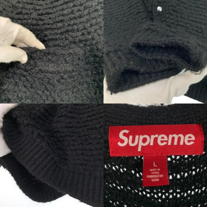 SUPREME シュプリーム 24AW Textured Knotted Cardigan テクスチャーノットカーディガン ブラック アクリル Size L 福生店