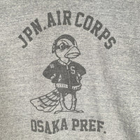 SAMURAI JEANS サムライジーンズ JPN.AIR CORPS OSAKA PREF. 半袖 プリント Tシャツ グレー SizeL 福生店