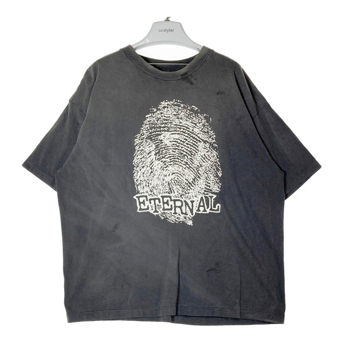 SAINT MICHAEL セントマイケル SM-YS1-0000-004 24AW CHOSEN Tee ETERNAL ヴィンテージ加工 Tシャツ ブラック sizeXL 瑞穂店