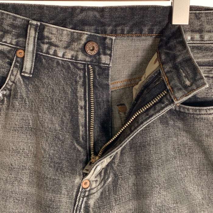 SUGARHILL シュガーヒル FOILED DENIM TROUSERS STRAIGHT CUT 箔押し加工 ストレートデニムパンツ フェードブラック 2411300411 Size 34 福生店