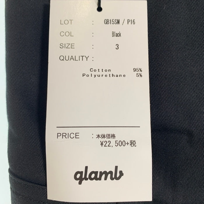glamb グラム ジョセフ チノパンツ ブラック GB15SM/P16 Size 3 福生店