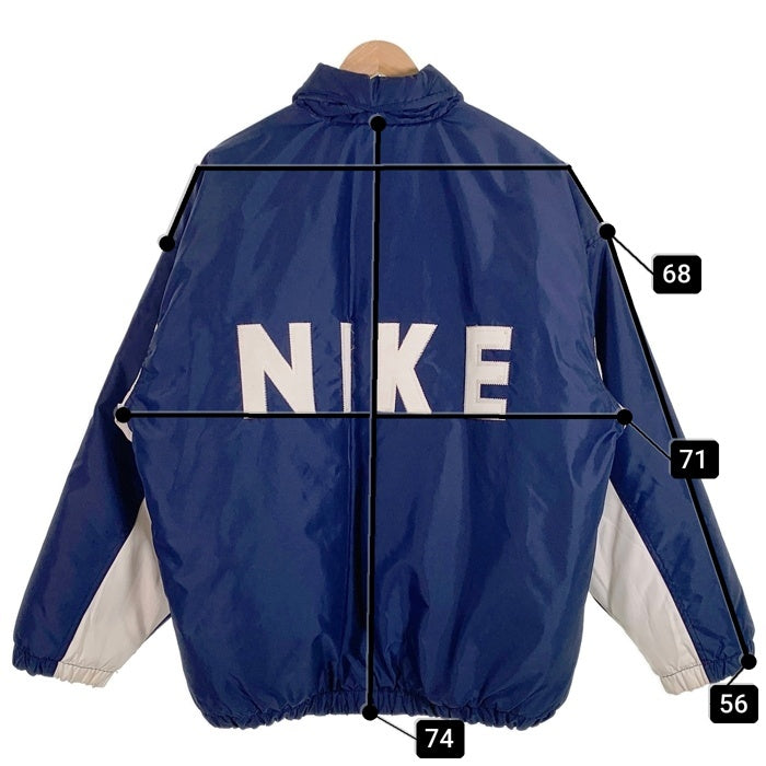 90's NIKE ナイキ 銀タグ ナイロンジャケット ネイビー ホワイト Size XL 福生店