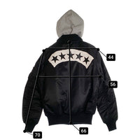 glamb グラム ALPHA アルファ MA-1 フライトジャケット スウェットフード ブラック GB15WT/JKT20 Size L 福生店