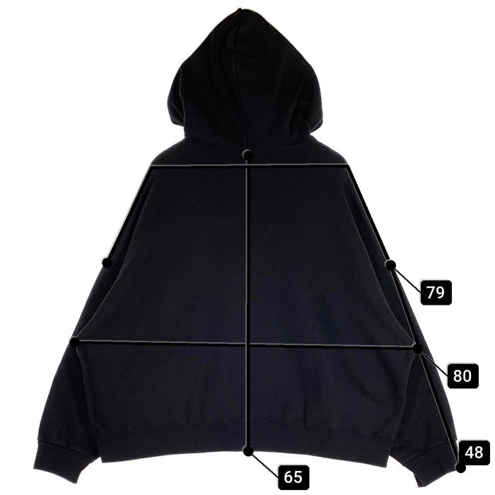 SAINT Mxxxxxx セントマイケル HOODIE RIBON SAINT BLACK プルオーバー フーディー スウェットパーカー ブラック SM-YS1-0000-039 Size L 福生店