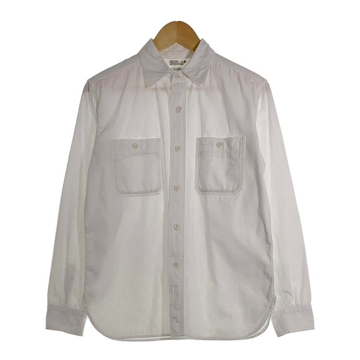 WAREHOUSE ウエアハウス 3035 TRIPLE STITCH WORK SHIRT LOOSE-FIT ワークシャツ 長袖 ホワイト マチ付き Size 36 福生店