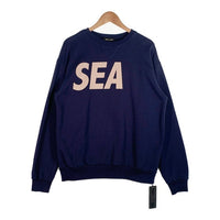 WIND AND SEA ウィンダンシー 22AW SEA CREW NECK プリント クルーネックスウェットトレーナー ネイビー Size L 福生店