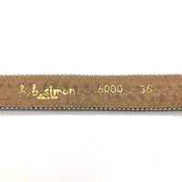 b.b.simon ビービーサイモン スタッズ レザーベルト ブルー オレンジ 6000 Size 36 瑞穂店