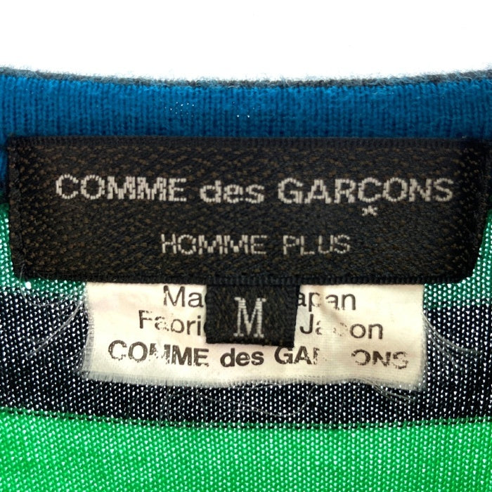 COMME ddes GARCONS HOMME PLUS コムデギャルソンオムプリュス PF-T005 AD2020 マルチボーダー 再構築Tシャツ ブラック sizeM 瑞穂店