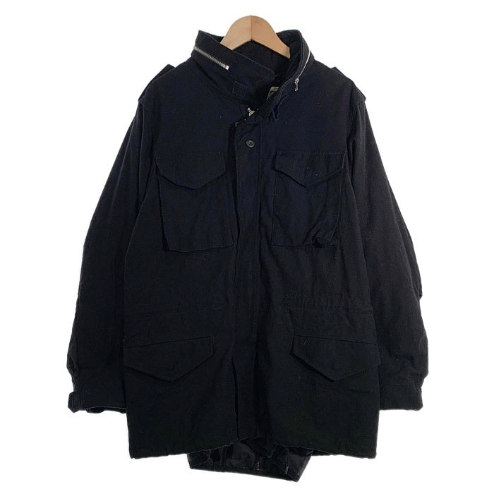 HOUSTON ヒューストン U.S.ARMY M-65 ミリタリージャケット ライナー付 ブラック 50815 Size M-R 福生店