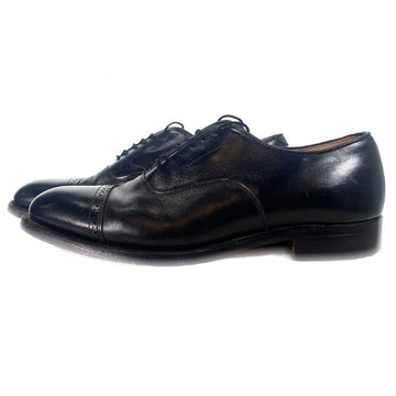 JOHNSTON&MURPHY ジョンストンアンドマーフィー キャップトゥ レザーシューズ ブラック USA製 Size 10C/A 福生店