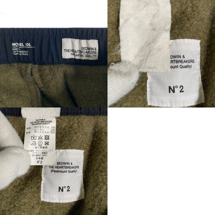 BEDWIN ベドウィン 18AW FLEECE PANTS CONRAD フリースパンツ 切替 モスグリーン ブラック Size M 相当 福生店