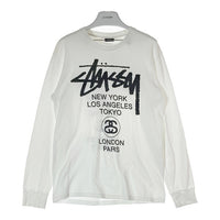 stussy ステューシー ワールドツアー ロンT ホワイト sizeM 瑞穂店