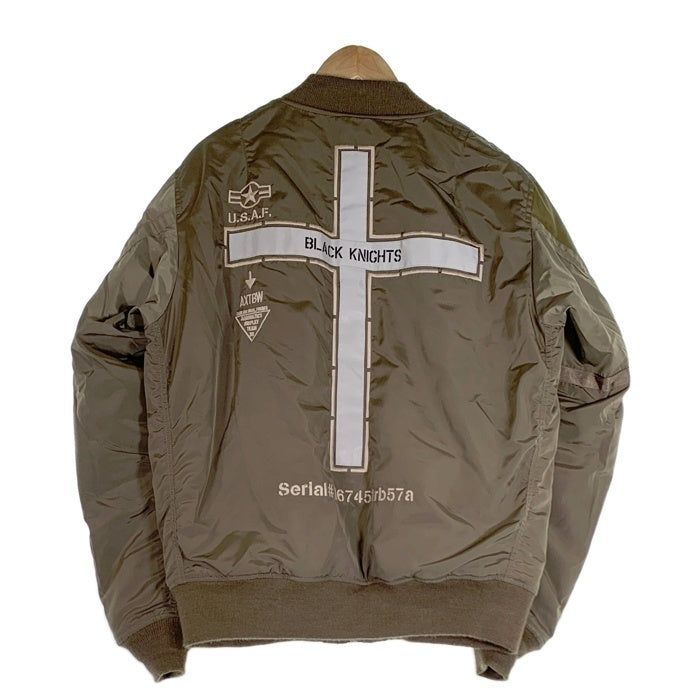 AVIREX アヴィレックス BLACK KNIGHTS MA-1 フライトジャケット 中綿 オリーブ 6152158 Size 2XL 福生店