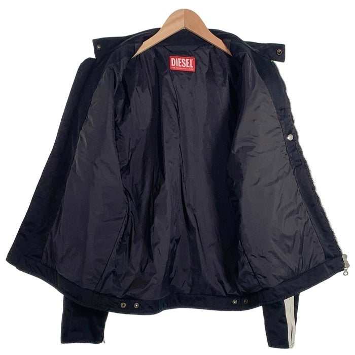 DIESEL ディーゼル J-BECK バイカージャケット ブラック ホワイト A10486 Size 48 福生店