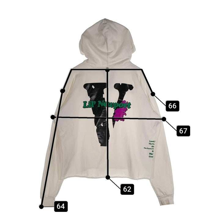 VLONE ヴィーロン Yams Day Lil Newport Hoodie プルオーバー スウェットパーカー ホワイト Size L 福生店