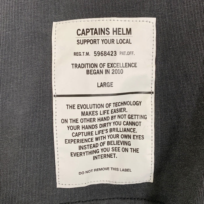 CAPTAINS HELM キャプテンズヘルム RUNNING FORM L/S TEE ロンT ロングスリーブ ランニングフォーム 長袖 Tシャツ  グレー CH-25-SS-06 Size L 福生店