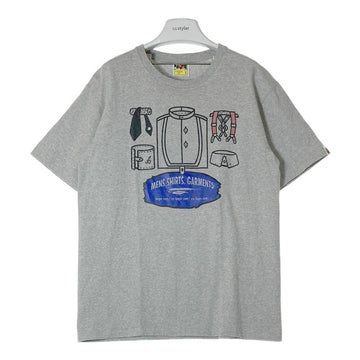 A BATHING APE アベイシングエイプ MENS SHIRTS GARMENTS Tシャツ グレー sizeL 瑞穂店