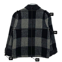 伊太利屋 ITALIYA イタリヤ アルパカ ウールコート グレー ブラック sizeF 瑞穂店