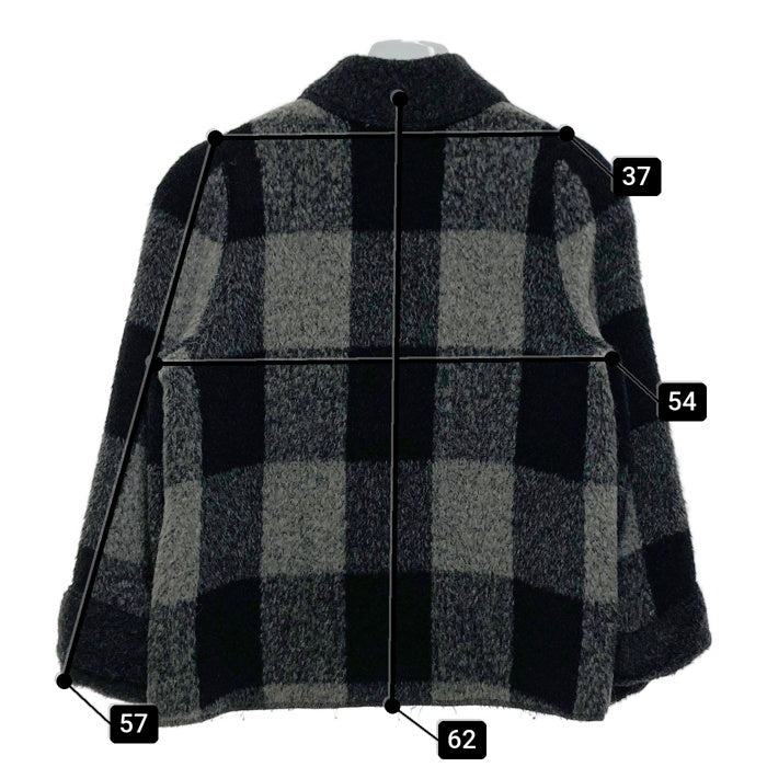 伊太利屋 ITALIYA イタリヤ アルパカ ウールコート グレー ブラック sizeF 瑞穂店