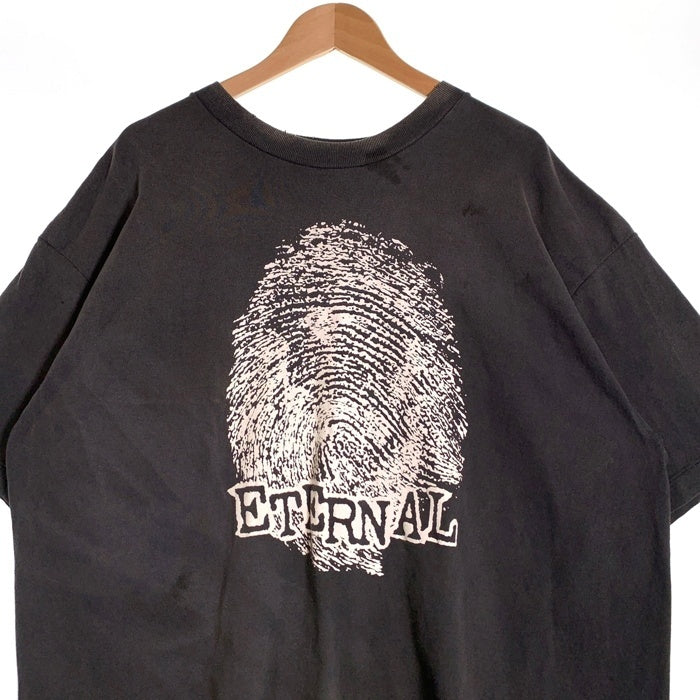 SAINT Mxxxxxxセントマイケル 24AW SS TEE CHOSEN ヴィンテージ加工 プリントTシャツ フェードブラック SM-YS1-0000-004 Size XL 福生店