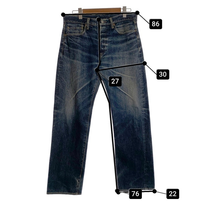 KAPITAL キャピタル テーパードデニムパンツ インディゴ ボタンフライ Size 36 福生店