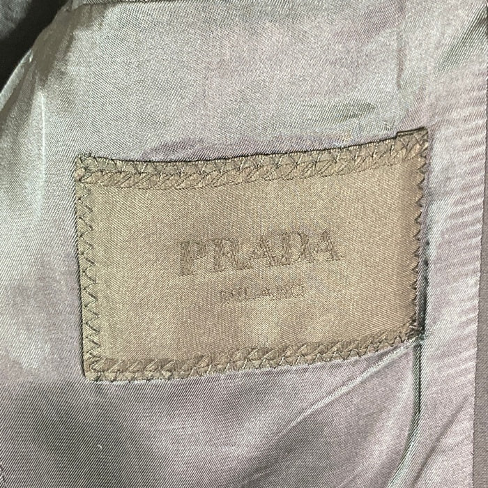 PRADA プラダ ACU1 2015 2104 UAF367 R141 1DY0  2つボタン ノッチドラベル 無地 テーラードジャケット スラックスパンツ スーツ セットアップ ネイビー size46S 瑞穂店