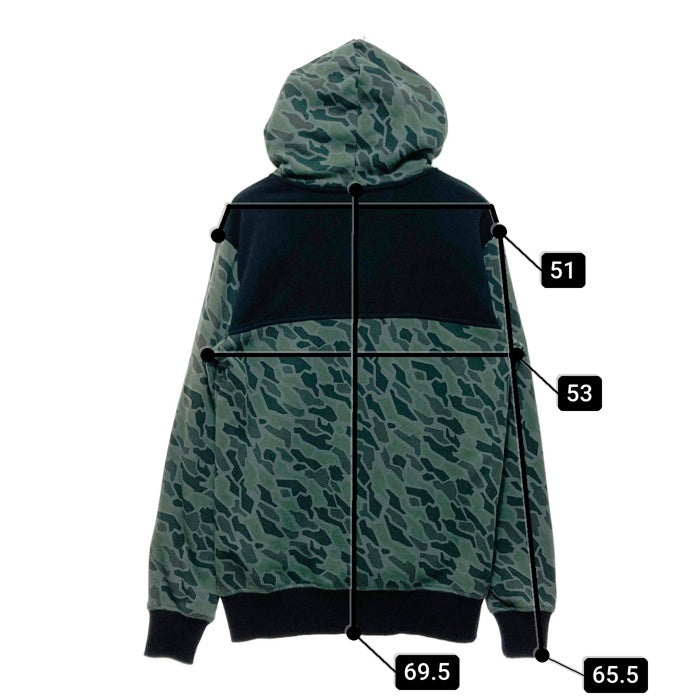 Harley-Davidson ハーレーダビッドソン 迷彩 切替 プルオーバーパーカー カーキ sizeS 瑞穂店