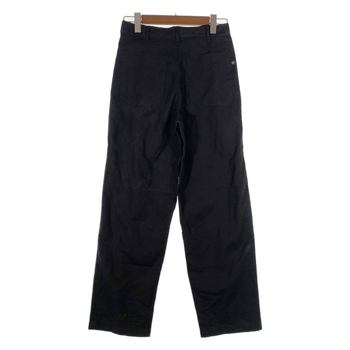 80-90's STUSSY ステューシー リネン コットン テーパードスラックス パンツ ブラック USA製 黒タグ Size 28 福生店