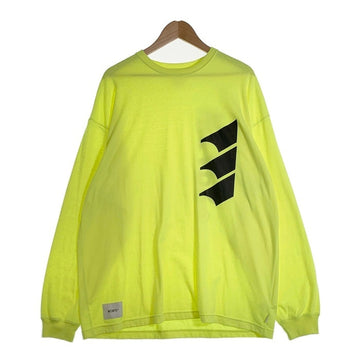 WTAPS ダブルタップス 25SS WOUND LS CTPL プリント ロングスリーブTシャツ 蛍光イエロー 251ATDT-CSM10 Size 04 福生店