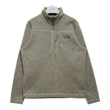 THE NORTH FACE ノースフェイス ハーフジップ プルオーバー トップ ニット 内フリース グレー Size M 瑞穂店