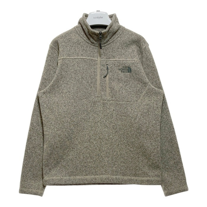THE NORTH FACE ノースフェイス ハーフジップ プルオーバー トップ ニット 内フリース グレー Size M 瑞穂店