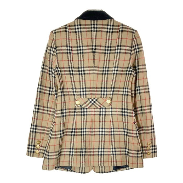 Burberrys OF LONDON BLUE LABEL バーバリーズ オブ ロンドン ブルーレーベル カシミア混 金ボタン テーラードジャケット ブラウン size40 瑞穂店