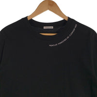 MONCLER モンクレール SS T-SHIRT ショートスリーブTシャツ ブラック ネックロゴプリント ワッペン 23年 J10918C00044 8390T Size M 福生店